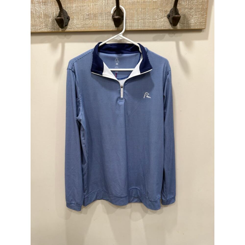 Rhoback Dogstooth Houndstooth Performance Q-Zip Size M (Retails for $130!)